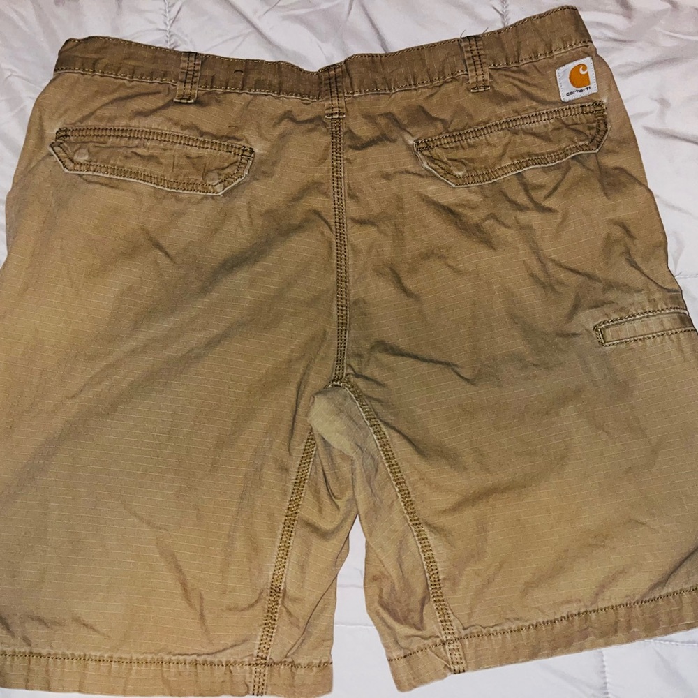 Carhartt Men's Brown Ripstop Shorts Relaxed Fit Mens 38 Waist 9.5” Inseam